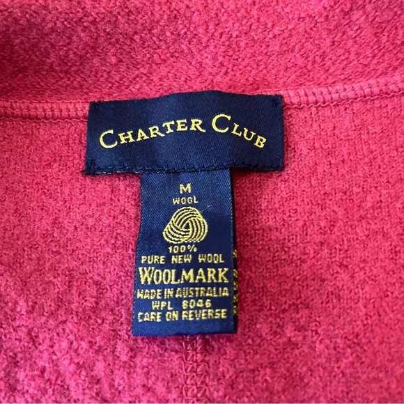 Charter Club wool sweater jacket size M - Picture 6 of 6